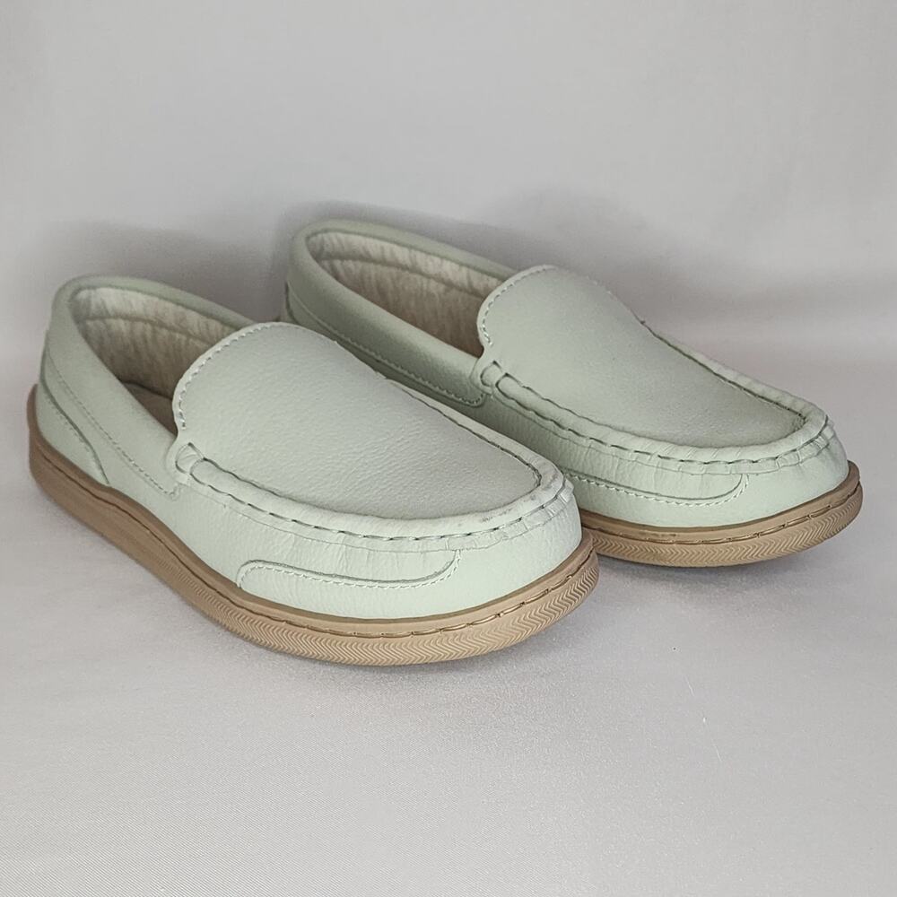 My Slippers Moccasins Mint Color Size 7 Leather